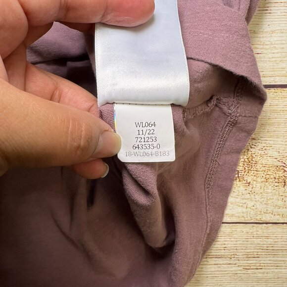 The North Face Women's Long Sleeve Logo Tee Size L Mauve Pink Purple Outdoor - Picture 3 of 8